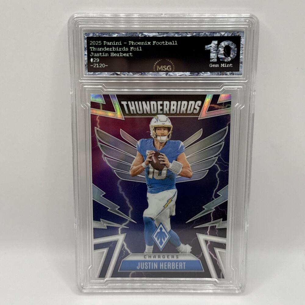 2025 Panini Phoenix - Thunderbirds Justin Herbert #29 Graded 10 Gem Mint